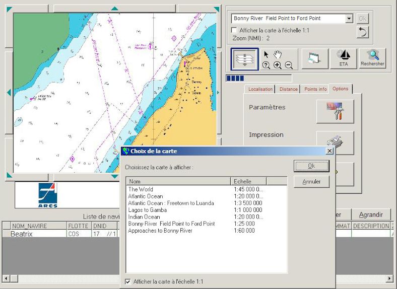 Exemple d'�cran visutrack