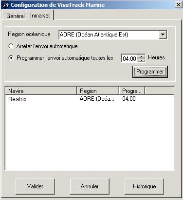 Exemple d'�cran visutrack